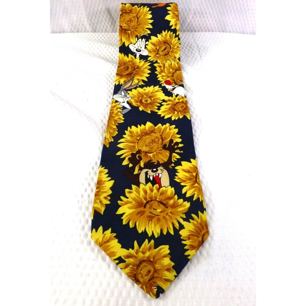 Looney Tunes Mania Sunflower & Characters Polyester Tie